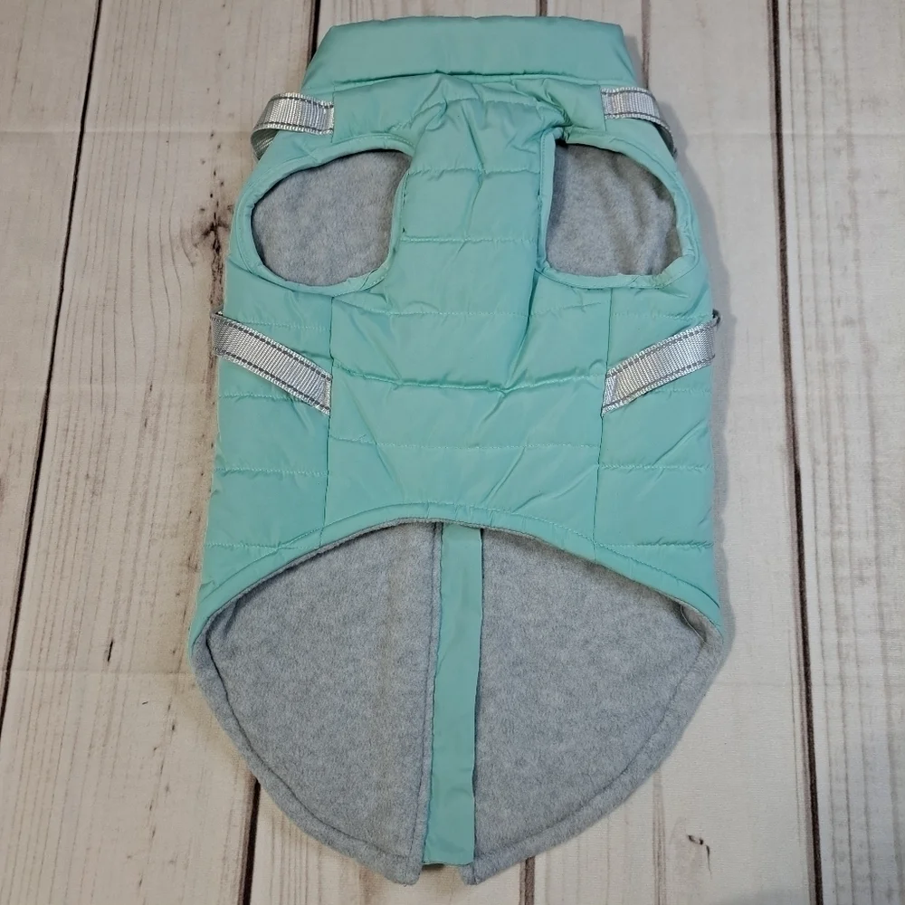 Dog Whisperer Light Blue Puffer Step Into Jacket Harness Size Large